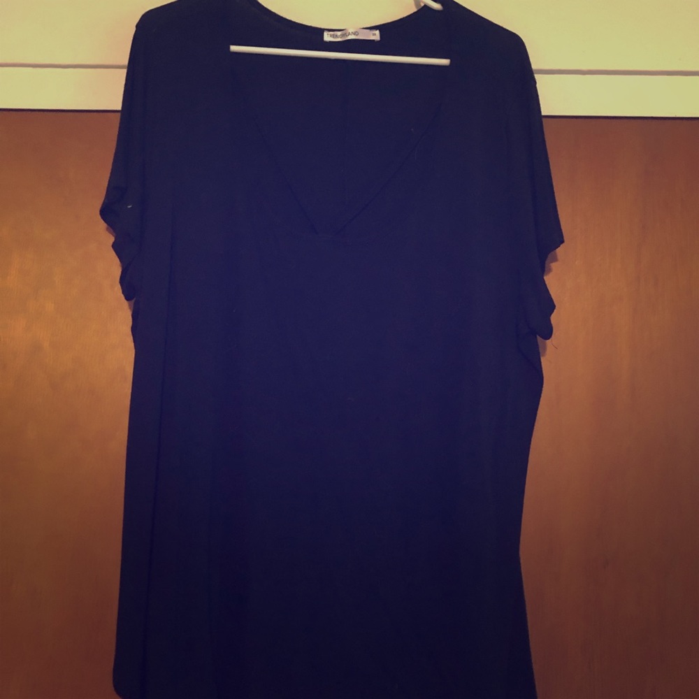 Black strappy T-shirt